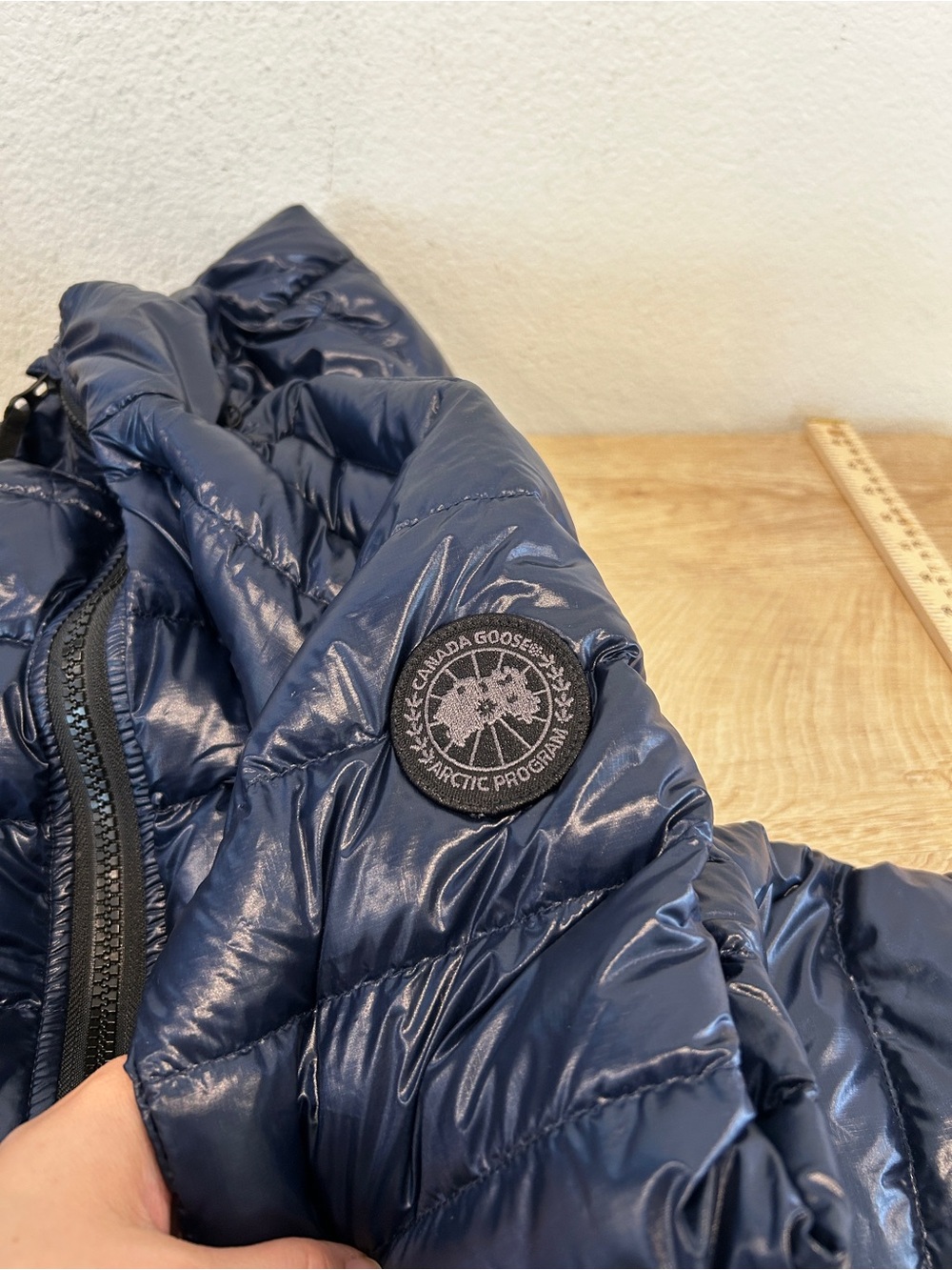 NWT Canada Goose Women Cypress Hooded Jacket Black Disc Navy, Size XS, $1050 - Picture 8 of 16
